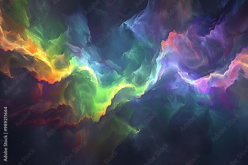 Poster mesmerizing abstract art exploration of abstract concepts where vibrant color ethereal texture form 