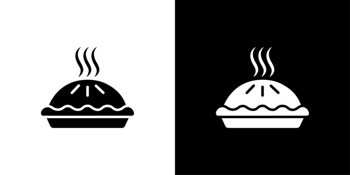 Pie icon Isolated flat vector in outline