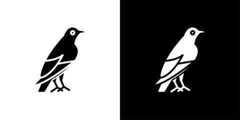 raven icon Isolated flat vector in outline