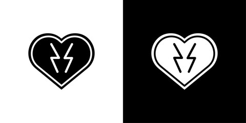 Rescue defibrillator icon Isolated flat vector in outline