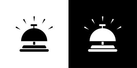 Service bell icon Isolated flat vector in outline