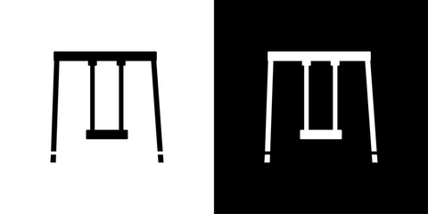swing icon Isolated flat vector in outline