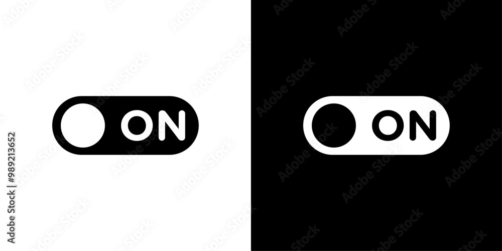 Poster toggle switch icon isolated flat vector in outline