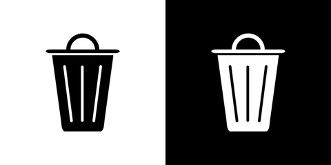 Trash icon Isolated flat vector in outline