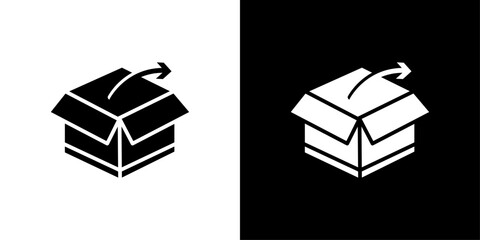 Unpack icon Isolated flat vector in outline