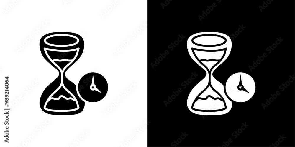Poster wait icon isolated flat vector in outline
