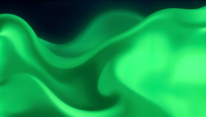 Obraz premium Flowing green waves with a simple abstract design. similar to a green grass hill