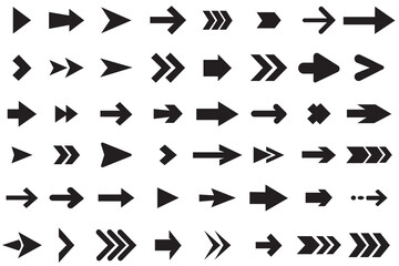 Arrow vector icon collection. mega bundle set. Set of vector arrows. Arrow. Cursor. Arrow vector icon. Collection different arrows sign. Black vector arrows collection. Vector illustration.