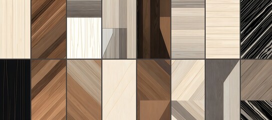 Geometric Wood Grain Seamless Pattern