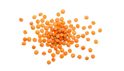 Fototapeta premium Red Lentils: Hyper-Realistic Image with Vibrant Color and Smooth Texture.