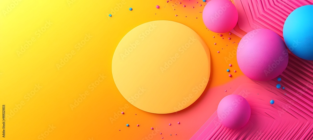 Poster modern card featuring an expansive blank area on the upper center framed by dynamic geometric patter