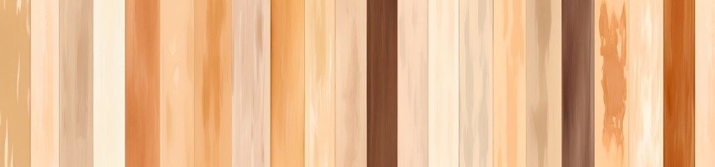 Obraz premium Seamless Wood Grain Stripes Pattern - Beige & Brown