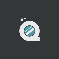 Letter Q Laundry logo Vector Design. This logo is a combination of the letter q and a washing machine