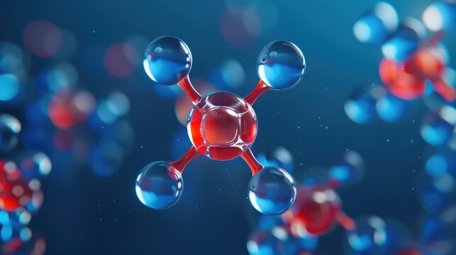 Molecular Structure of Polar Covalent Bond in Hydrogen Fluoride with Visible Dipole Moment Illustration