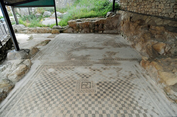 Mosaïques de la villa romaine d'Argyroupoli près de Réthymnon en Crète