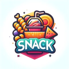 Colorful Snack Food Logo Design
