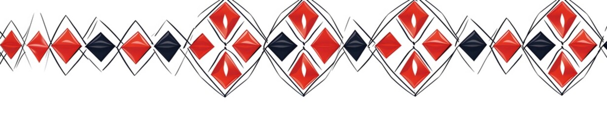 Red And Black Diamond Seamless Pattern