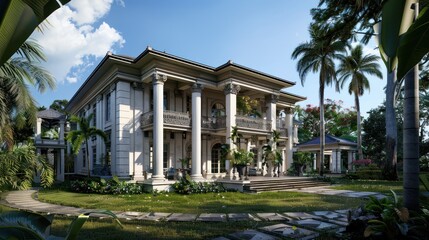 Fototapeta premium Luxury Villa in Tropical Paradise
