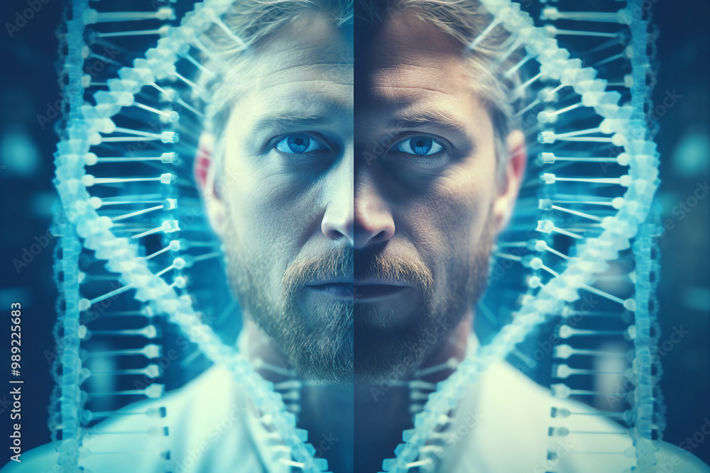 Aufkleber doctor or technician working lab experiment medical technology generative ai image