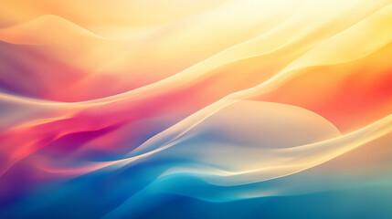 Obraz premium Abstract gradient background with smooth transitions between warm and cool tones, creating a sense of depth and light,