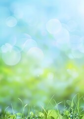 Obraz premium Abstract Spring Bokeh Background with Grass