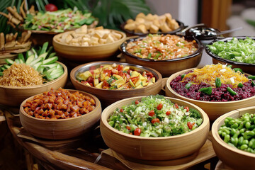 Fototapeta premium Vegetarian food for healthy. generative AI