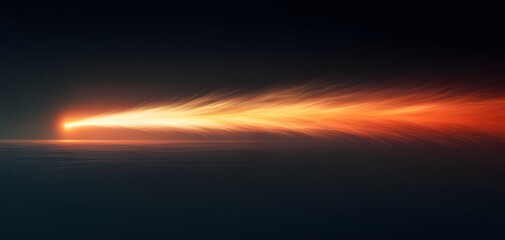 Obraz premium Glowing Comet Tail Abstract Background