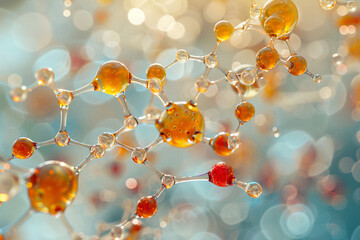 Chemistry molecule model created with generative AI