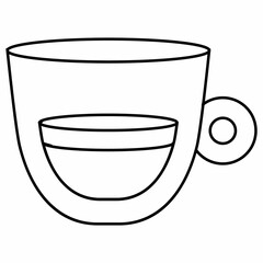 A cup of coffee with a hot drink.