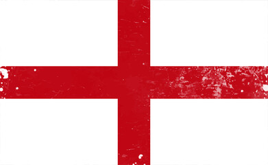 Obraz premium Grunge English flag, vector illustration. The national flag of England.