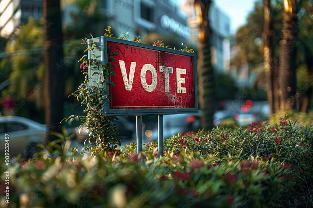 Aufkleber safe voting process election in usa conceptual image made with ai generative technology