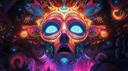 Cosmic Entity - Abstract Space and Nebula Artwork