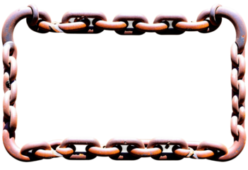 Iron Chain Photo Frame, transparent background
