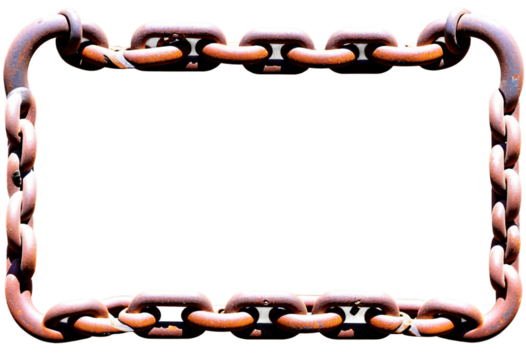 Iron Chain Photo Frame, transparent background