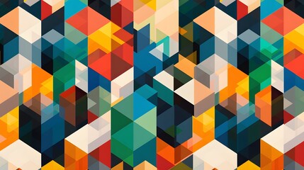 Abstract Geometric Isometric Pattern Design