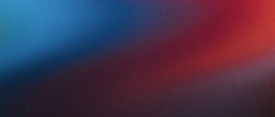 Abstract grainy grain gradient texture noise effect with dark blue, red, orange, aesthetic art background, design brand projects, Calm, tranquil, serene.