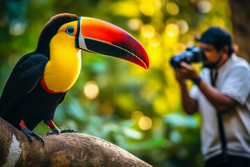Obraz premium Image of young person love and caring for exotic pet made with generative AI