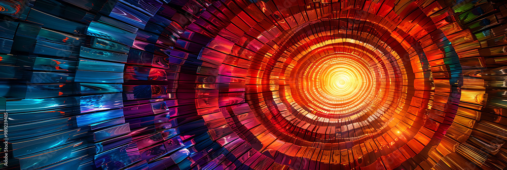 Poster abstract art masterpiece inspired artistic concepts where fragmented shape flowing line come togethe