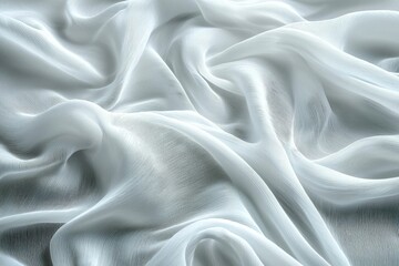 Obraz premium Abstract White Fabric with Textured Lines and Soft Curves