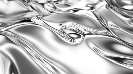 Reflective metallic silver background, offering a clean and luxurious look, ideal for copy space in modern designs