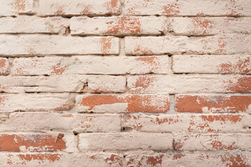 Textured White and Red Brick Wall Background, ideal for modern and vintage designs