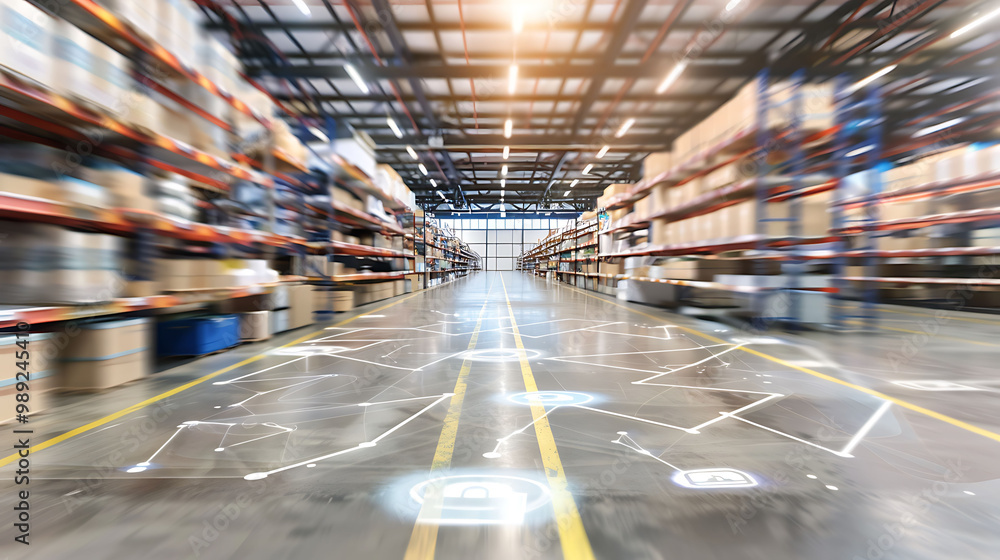 Poster online retail card focused on the role of ai in dynamic inventory management offering a spacious bla