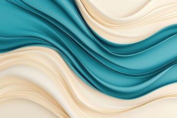 Harmony of Warm Beige and Light Teal Abstract Background Graphic for Peaceful Relaxation