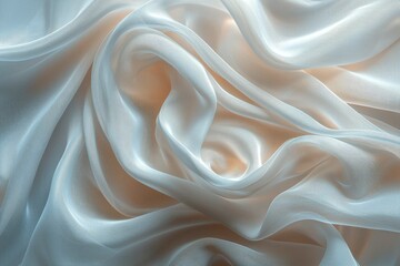 Obraz premium Abstract Texture of Draped White Sheer Fabric