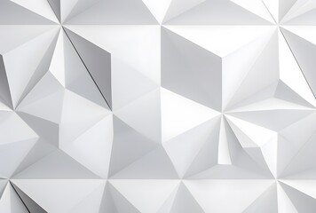 Fototapeta premium Abstract White Geometric Triangle & Hexagon Pattern Background