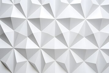 Obraz premium Abstract White Triangle and Hexagon Pattern Background