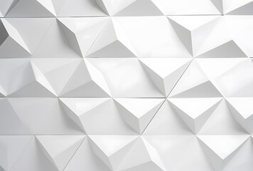 Abstract White Triangle And Hexagon Pattern Wall