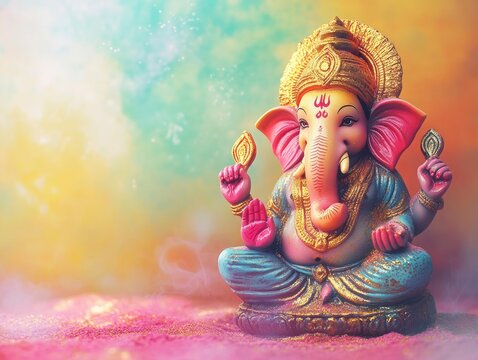 Lord Ganesha celebration festival, beautiful background