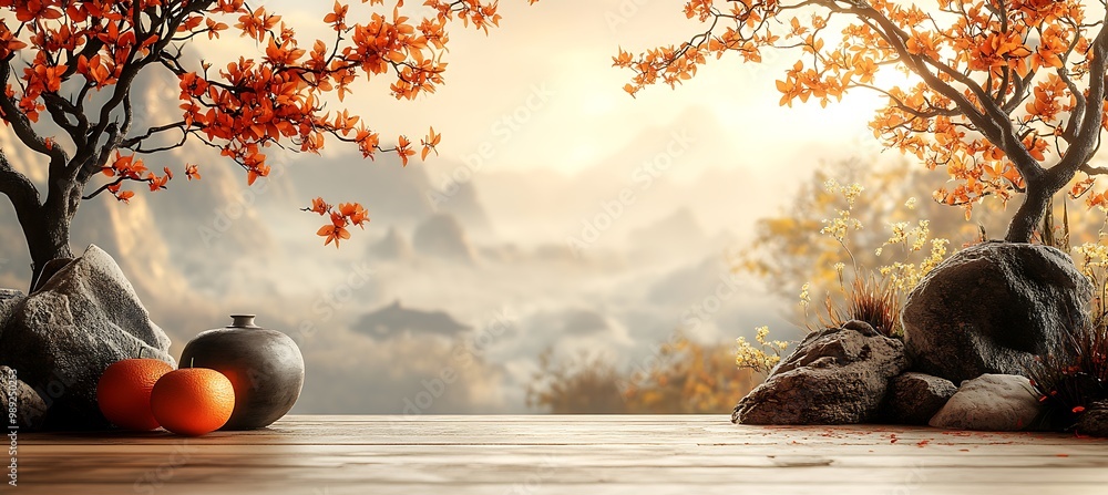 Poster celebrating chinese festivals elegant card features minimalist design a large blank space on the low