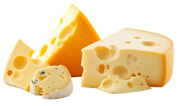 cheese, isolated on white background, full depth of field